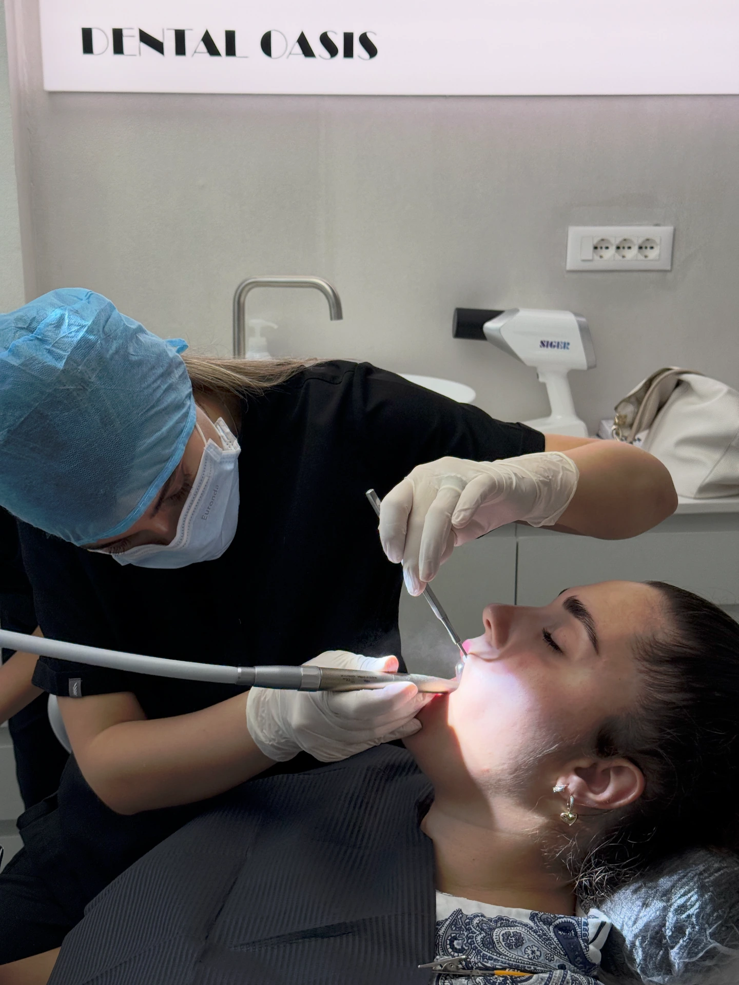 Dr. Irma Marku during a treatment