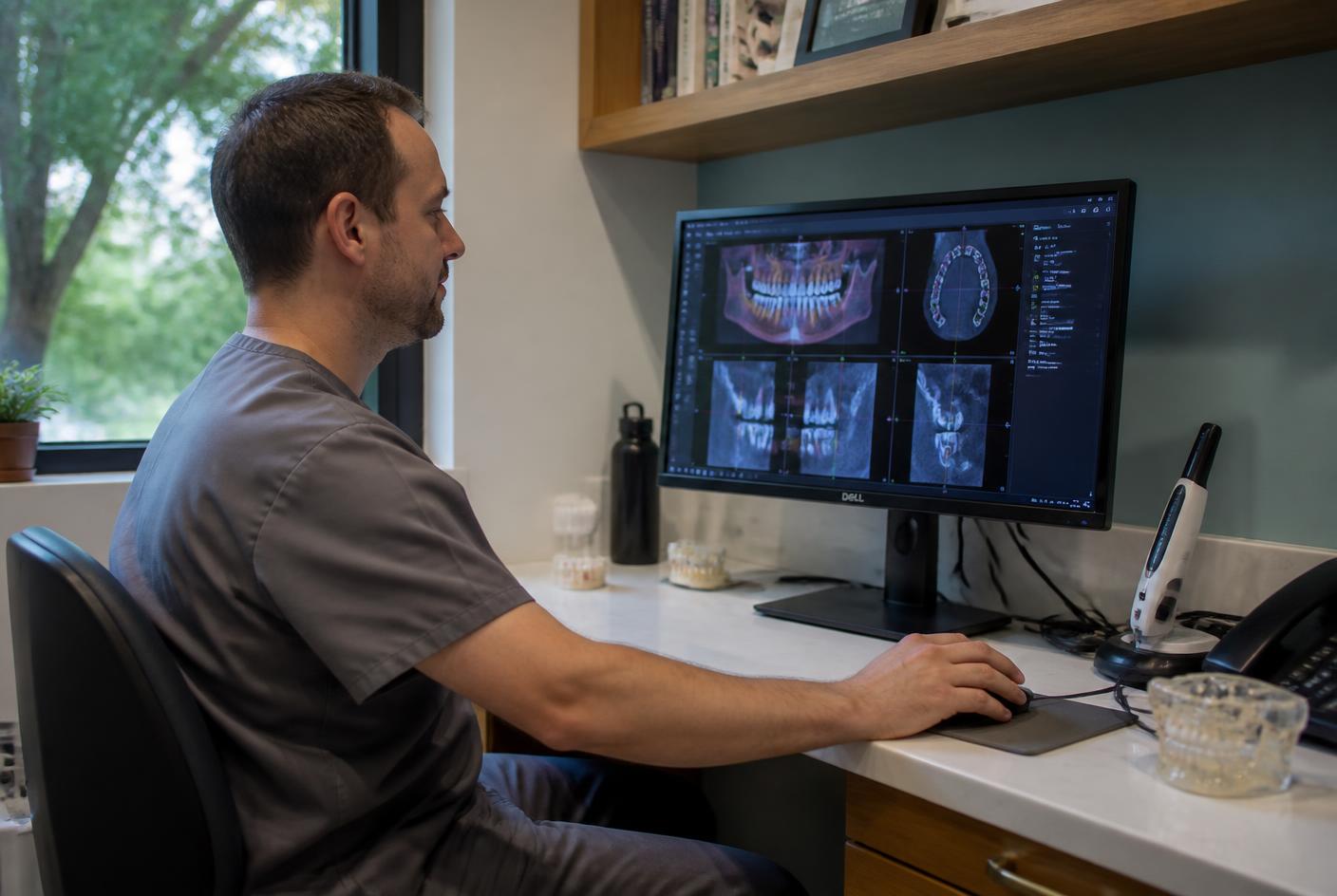 Digital treatment plan reviewed on screen