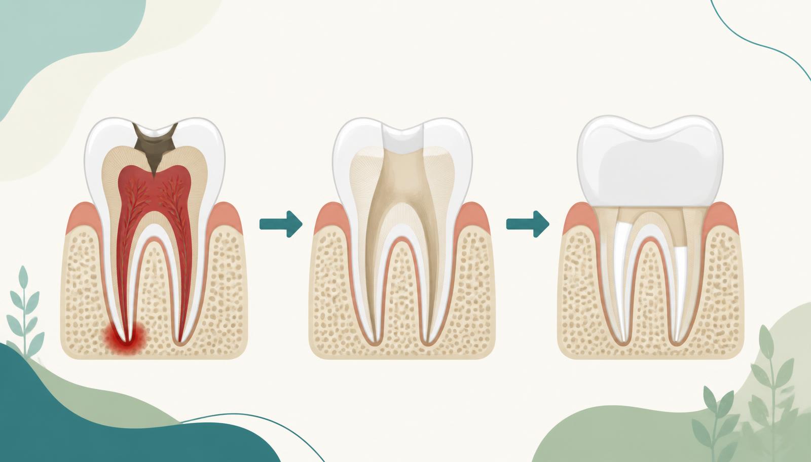 Panoramic dental x-ray reviewed by a dentist in Tirana before root canal treatment
