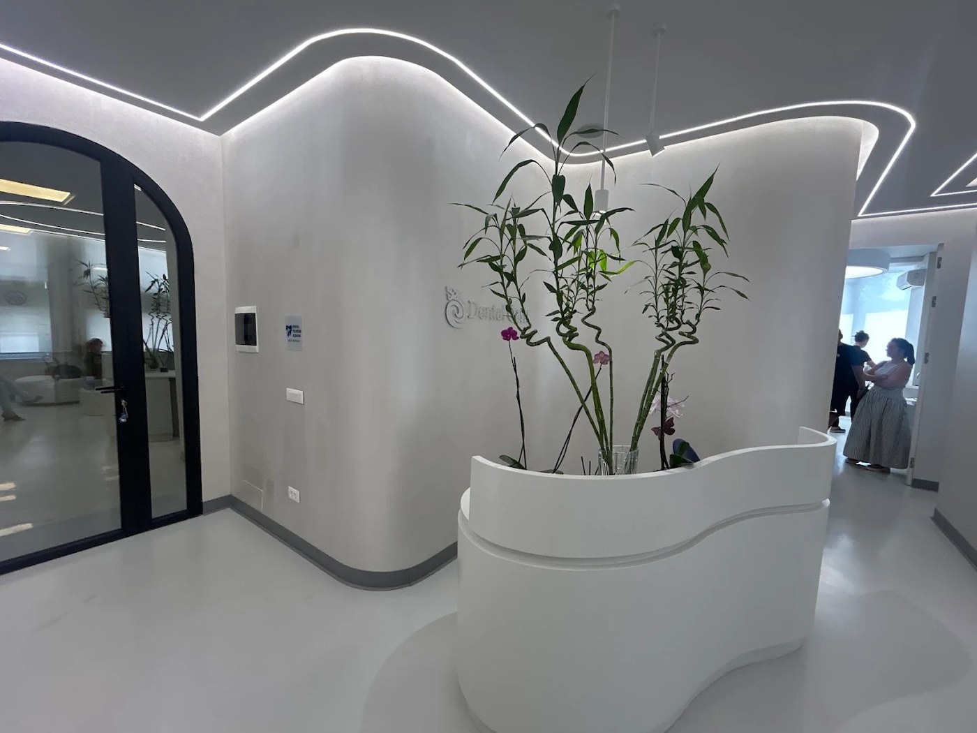 Reception area at the Dental Oasis clinic in Tirana